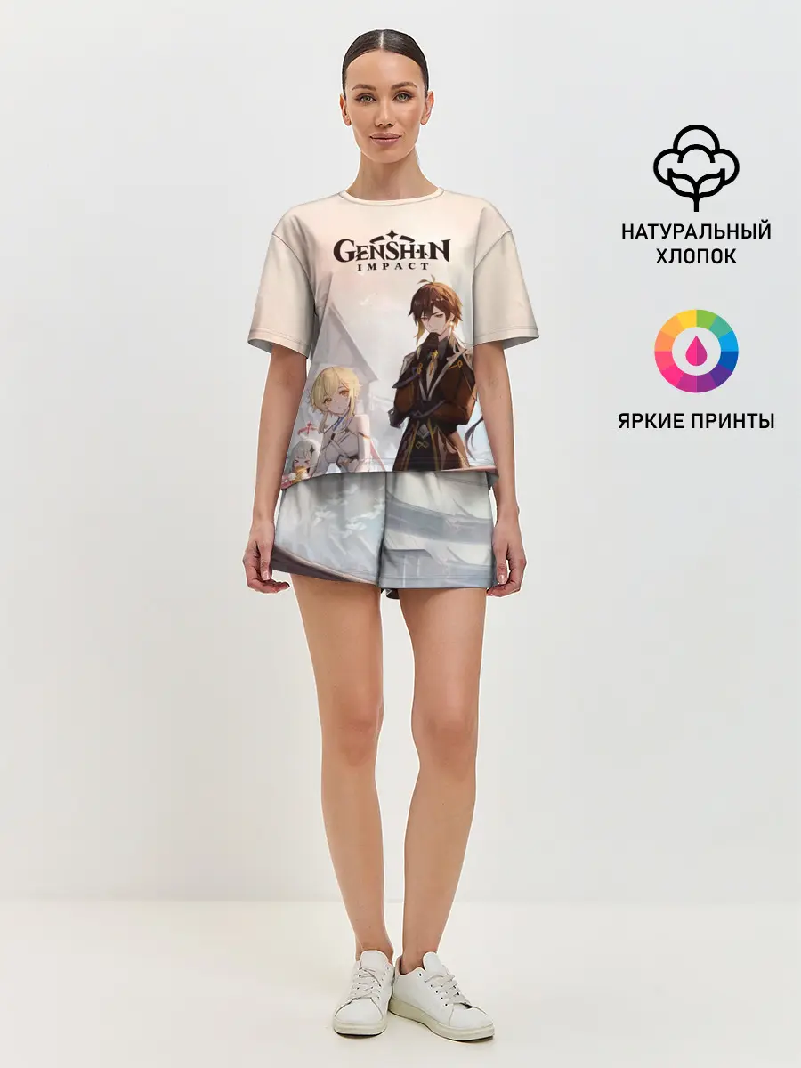 Женская пижама с шортами / GENSHIN IMPACT Zhongli