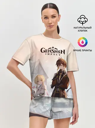 Женская пижама с шортами / GENSHIN IMPACT Zhongli