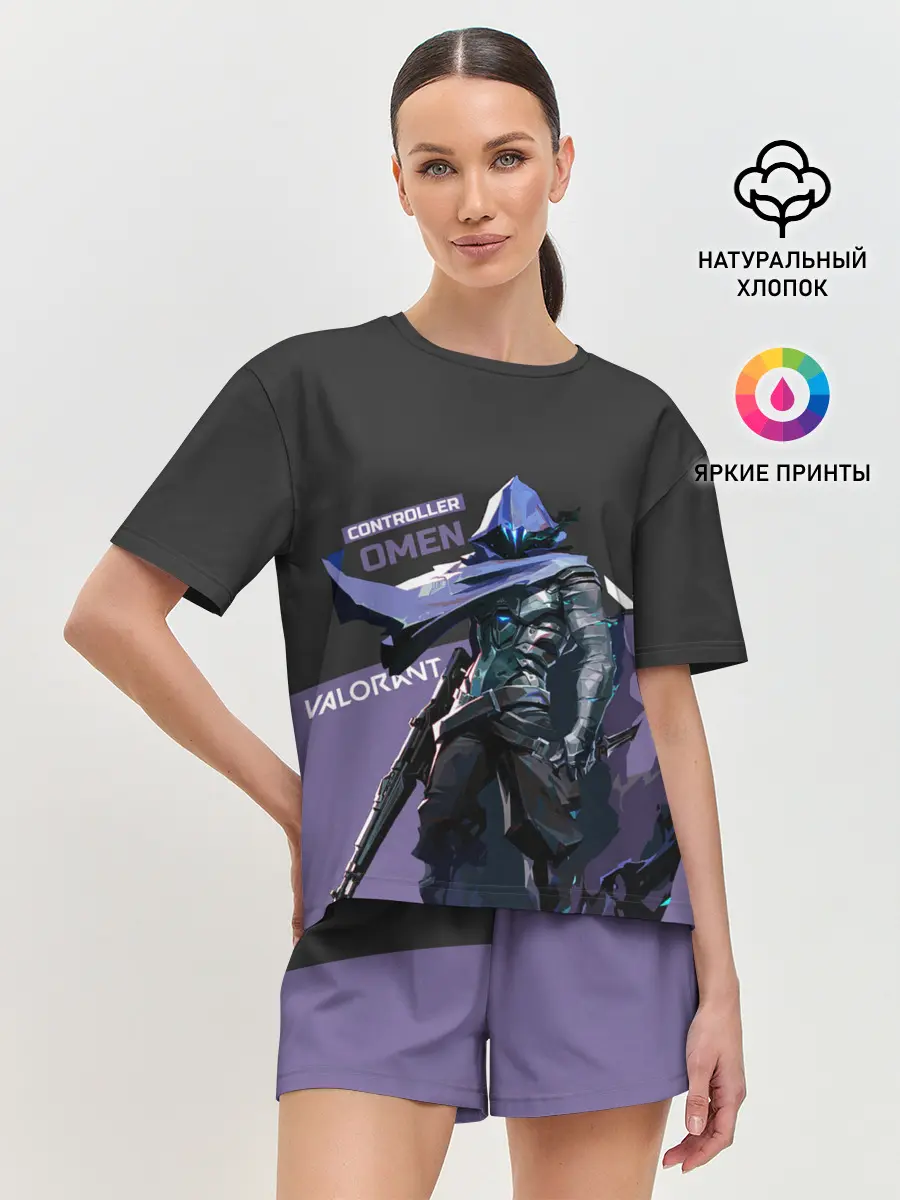 Женская пижама с шортами / Valorant - Omen