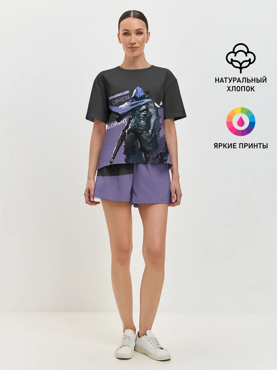 Женская пижама с шортами / Valorant - Omen