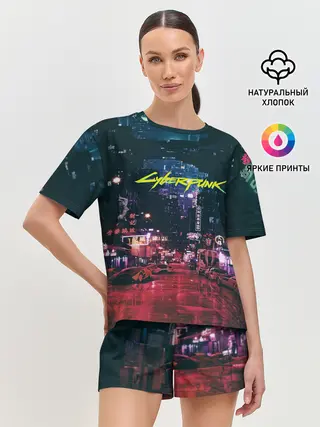 Женская пижама с шортами / Cyberpunk 2077