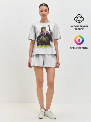 Женская пижама с шортами / Киберпанк 2077