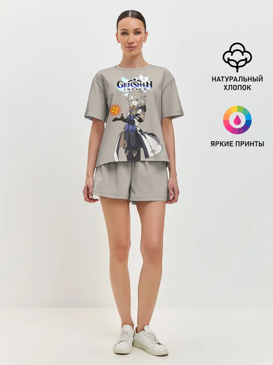 Женская пижама с шортами / Genshin impact/Альбедо
