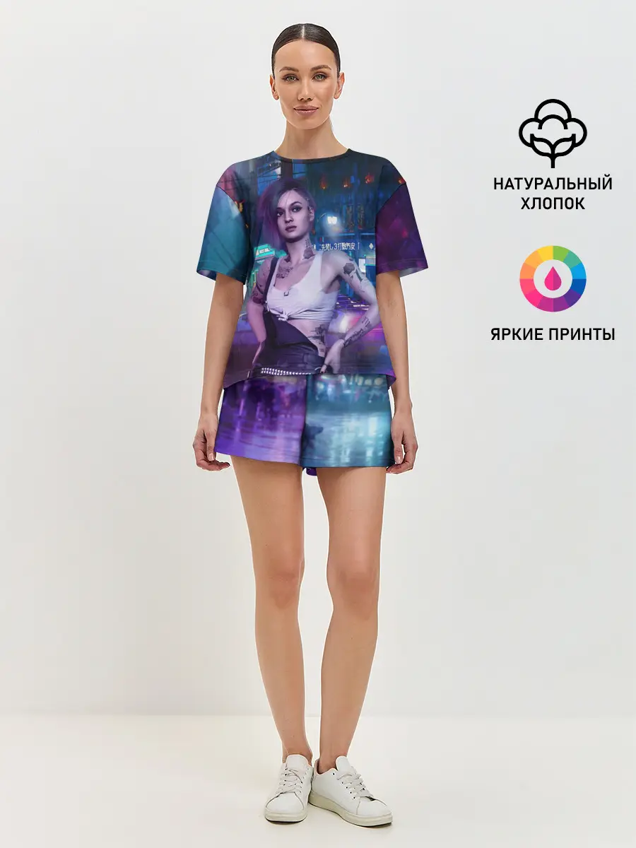 Женская пижама с шортами / Cyberpunk 2077