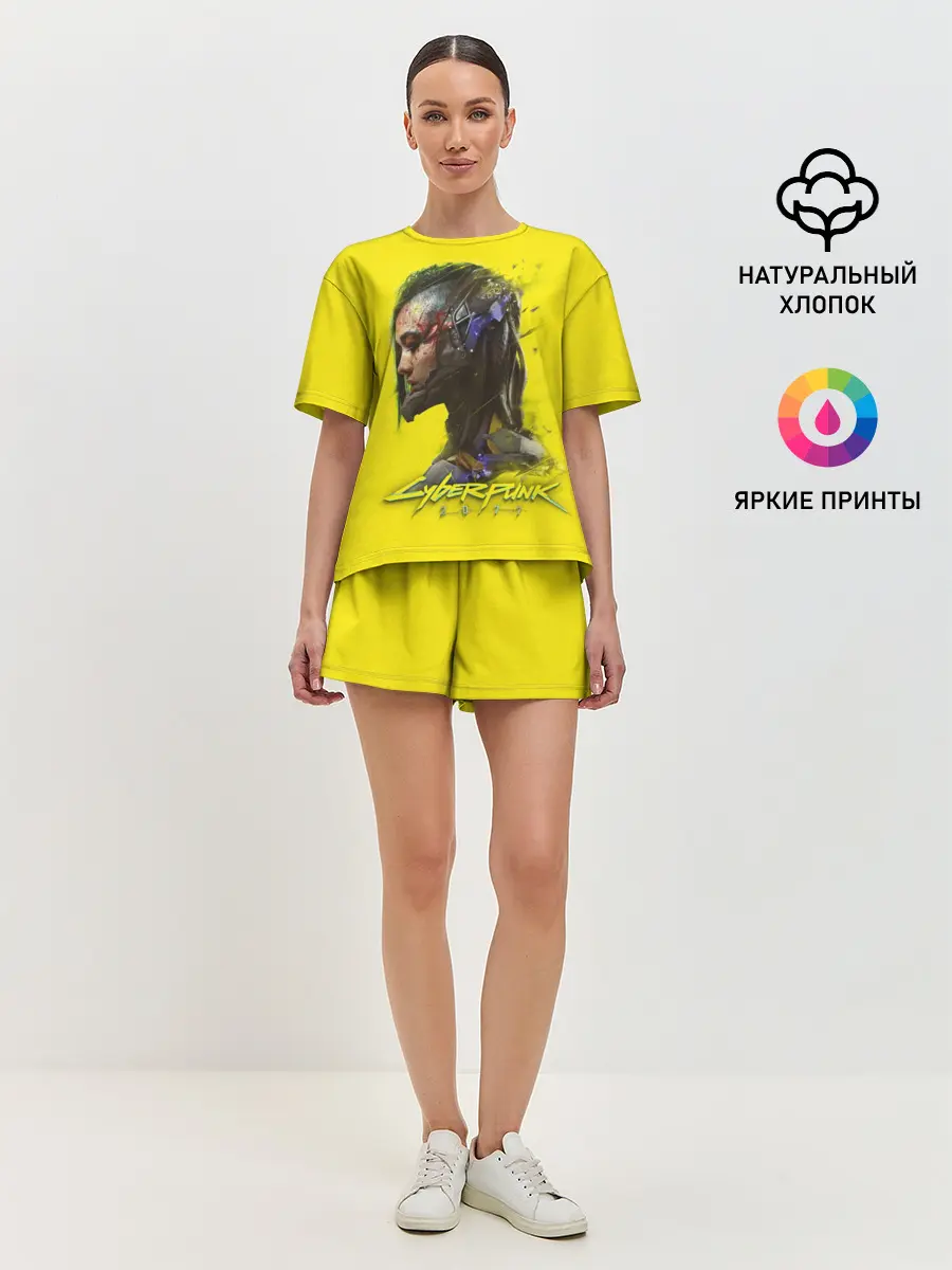 Женская пижама с шортами / Киберпанк 2077