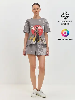 Женская пижама с шортами / Genshin Impact - Zhongli