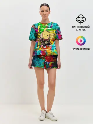 Женская пижама с шортами / Pikachu