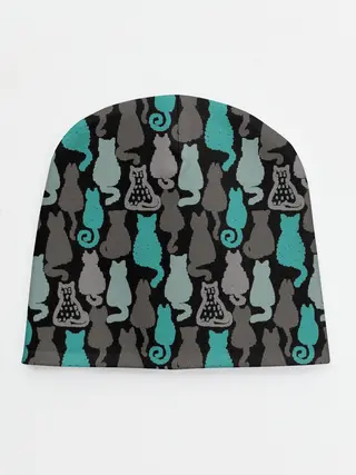 Детская шапка / Коты паттерн