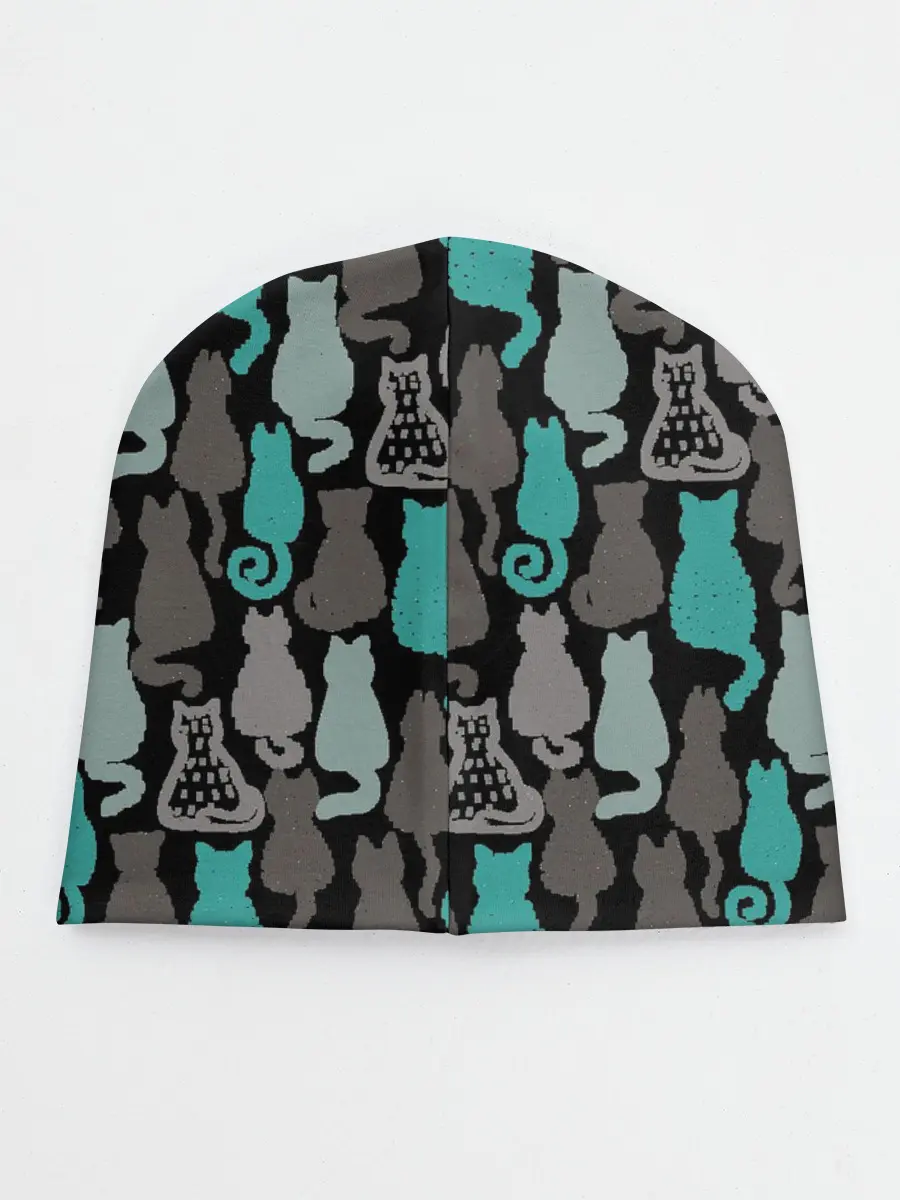 Детская шапка / Коты паттерн