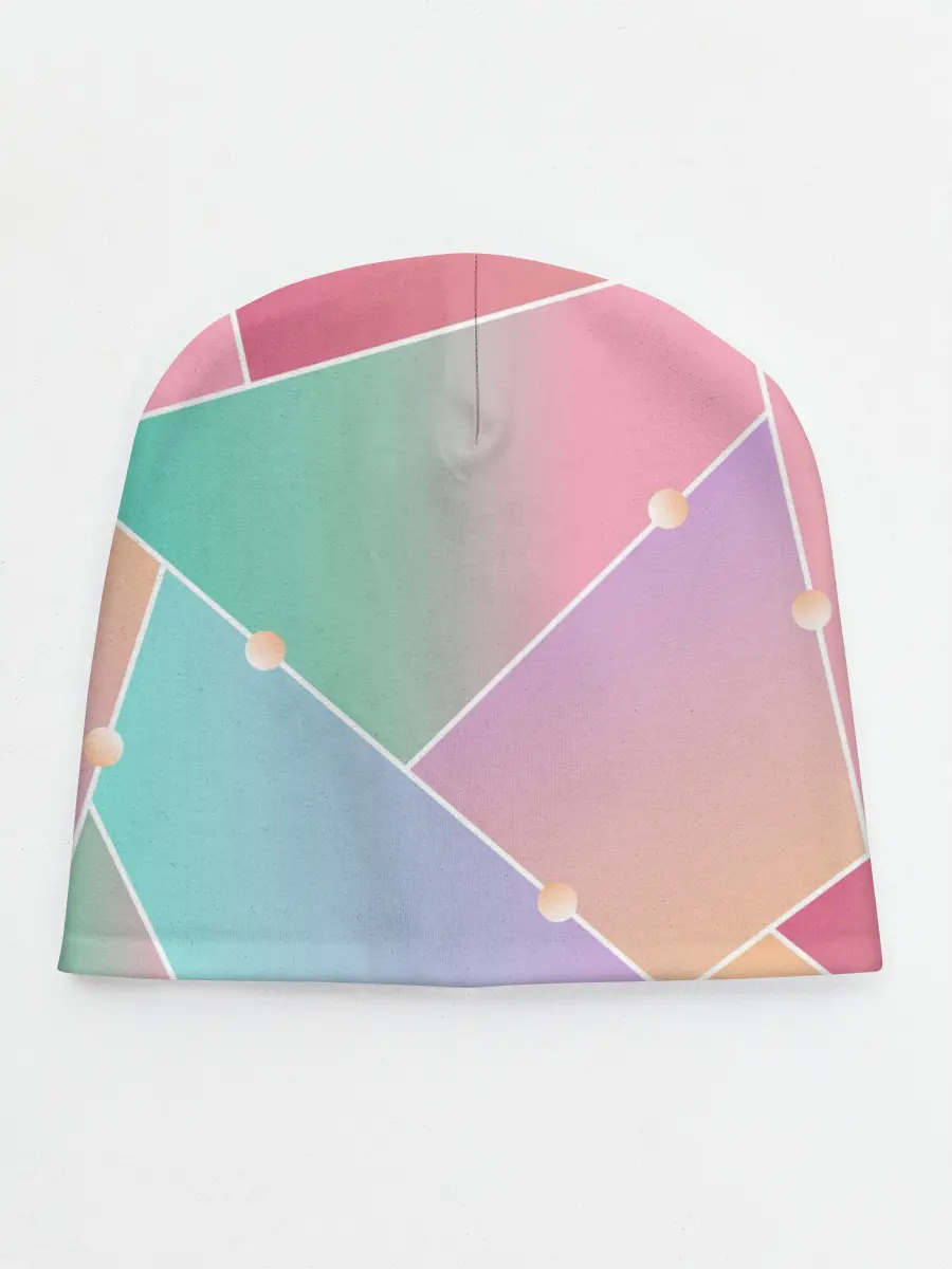 Детская шапка / Нежные цвета геометрии