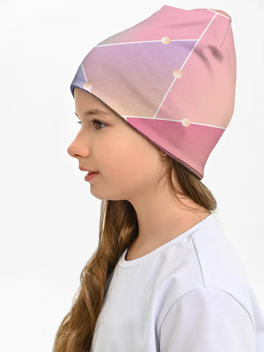 Детская шапка / Нежные цвета геометрии