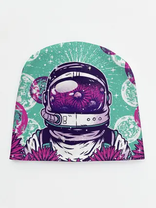 Детская шапка / Цветочный Астронавт