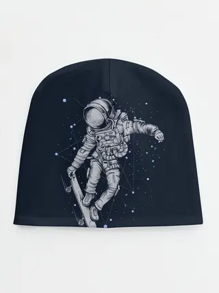 Детская шапка / Космонавт на скейте