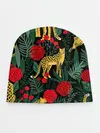 Детская шапка / Леопарды и цветы