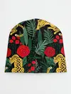 Детская шапка / Леопарды и цветы