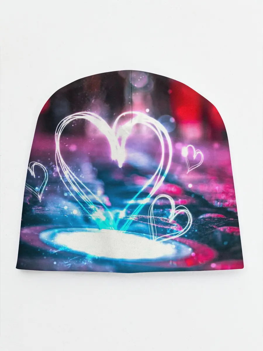 Детская шапка / Неоновое сердце