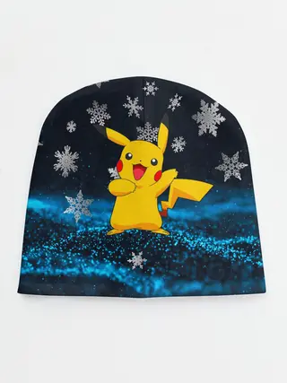 Детская шапка / Пикачу Новогодний