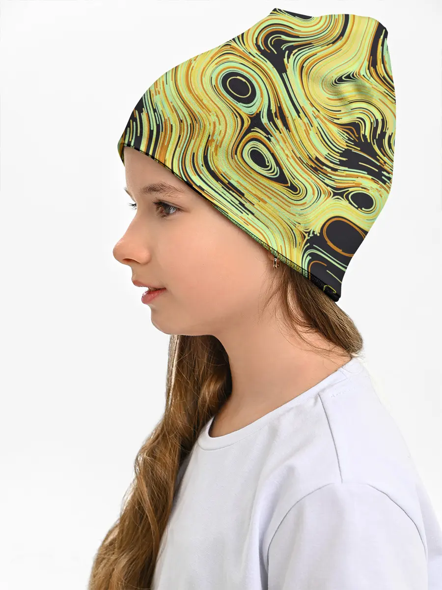 Детская шапка / Желтые линии