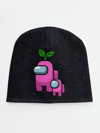 Детская шапка / Among us Pink+ kid Pink