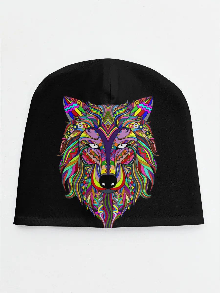 Детская шапка / Разноцветный Волк