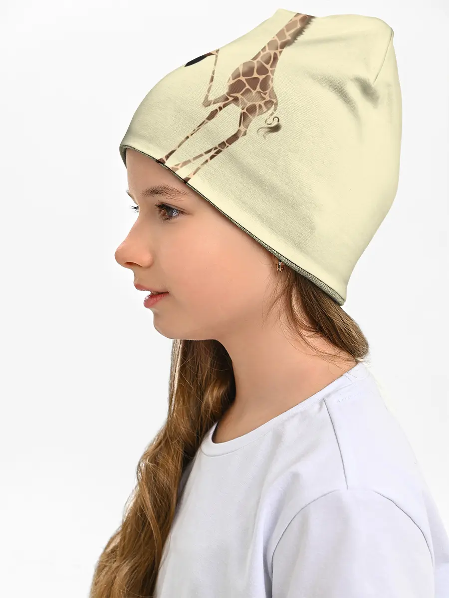 Детская шапка / жираф на шее