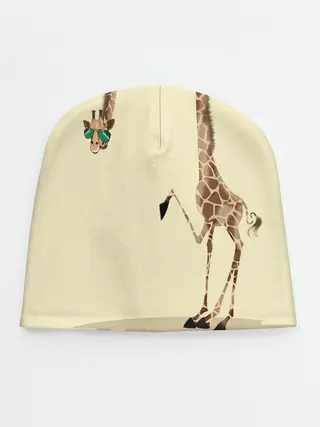 Детская шапка / жираф на шее