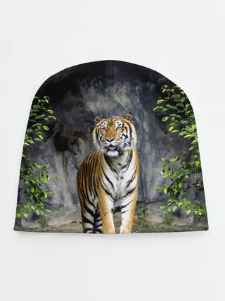 Детская шапка / ТИГР В ЛЕСУ