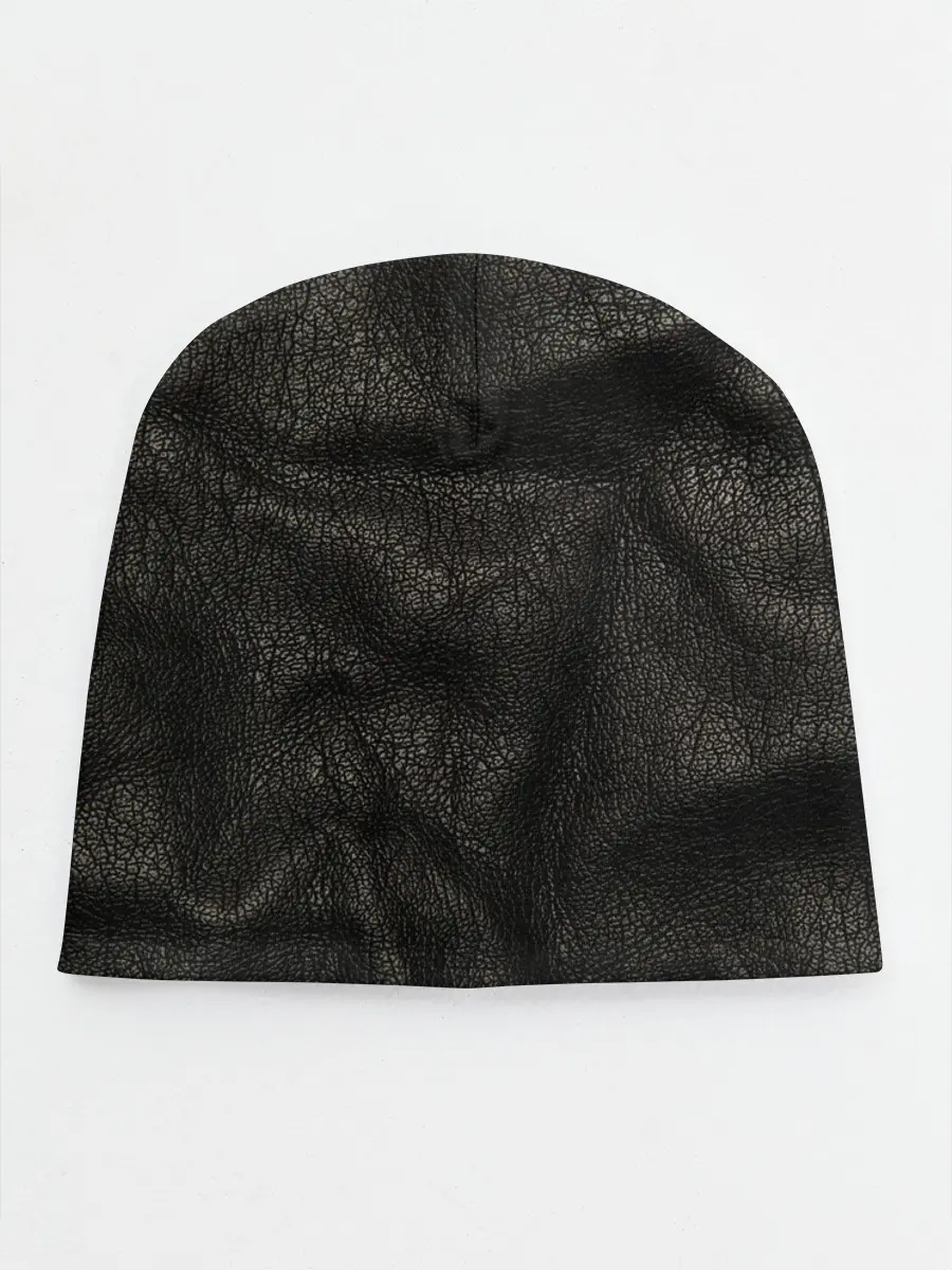 Детская шапка / Черная кожа