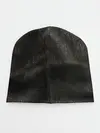 Детская шапка / Черная кожа