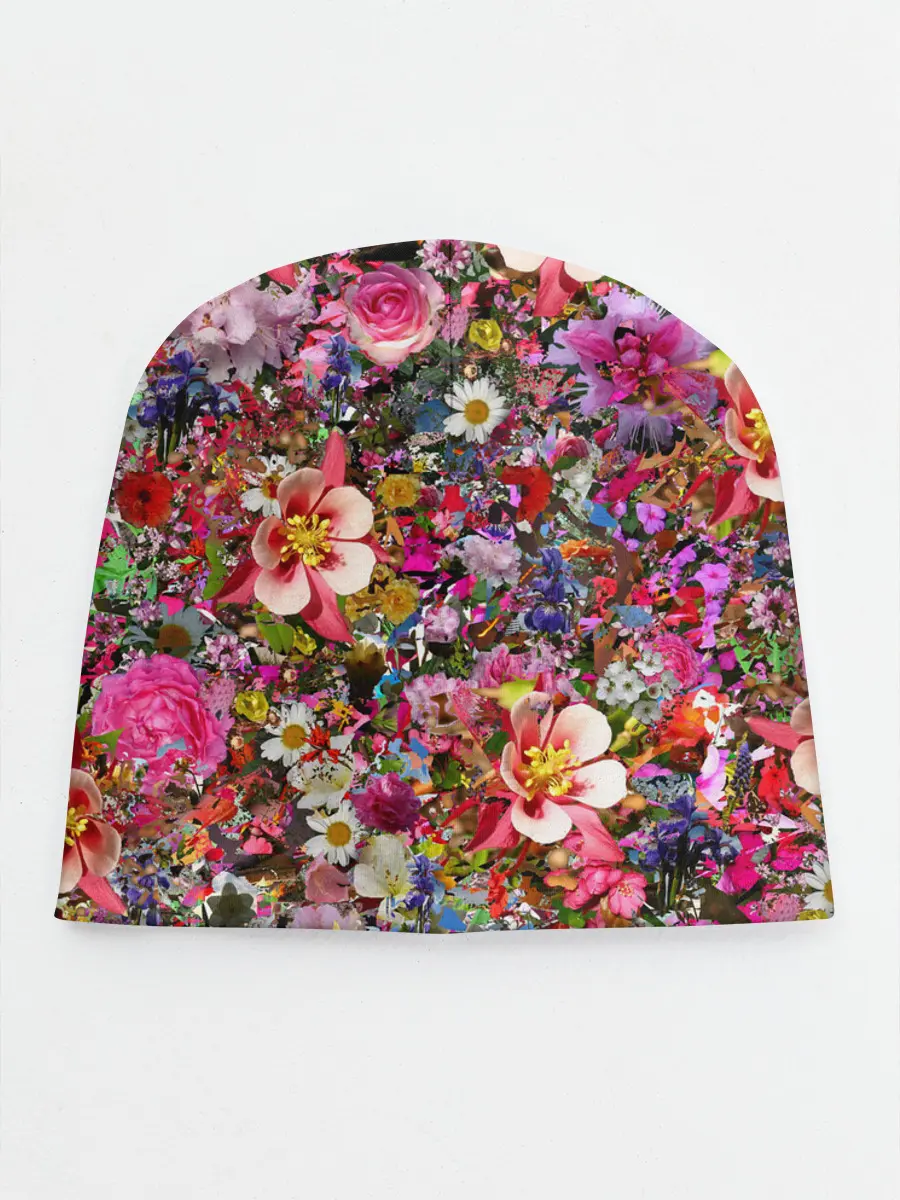 Детская шапка / Разные цветы