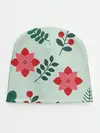 Детская шапка / цветы, ягоды, листья