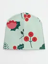 Детская шапка / цветы, ягоды, листья