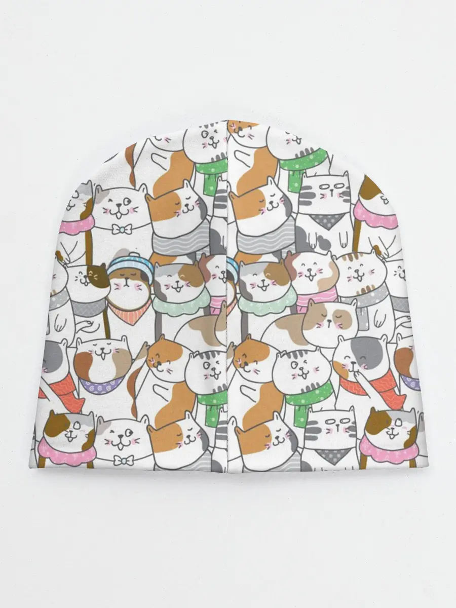 Детская шапка / Большая семья котиков