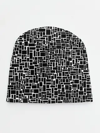 Детская шапка / Геометрия ЧБ.Black & white