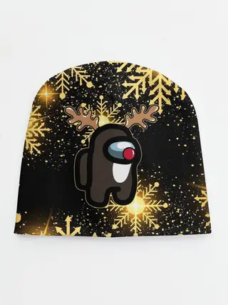 Детская шапка / AMONG US НОВОГОДНИЙ
