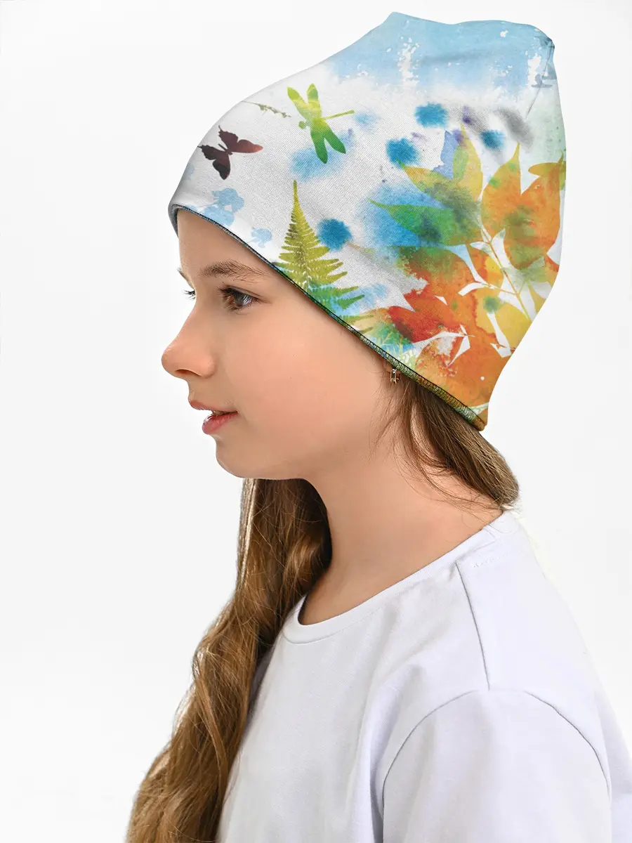 Детская шапка / Summer акварель