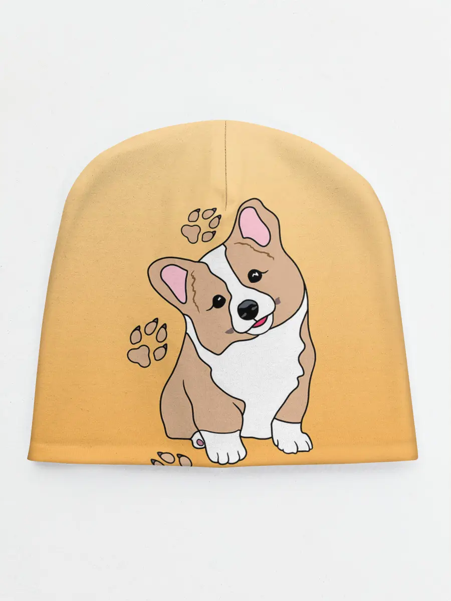 Детская шапка / Персик Корги