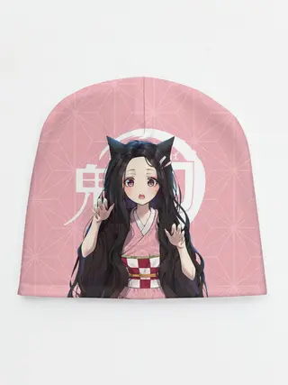 Детская шапка / Незуко розовый