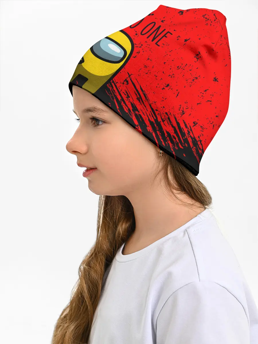 Детская шапка / AMONG US - НЕ ВЕРЬ НИКОМУ