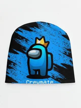 Детская шапка / AMONG US - Синий в Короне