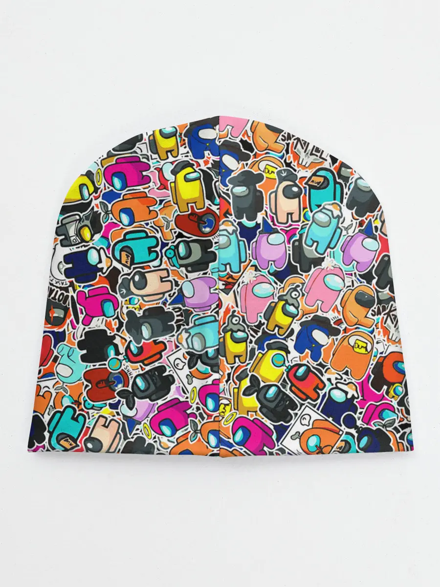 Детская шапка / Among Us sticker bombing