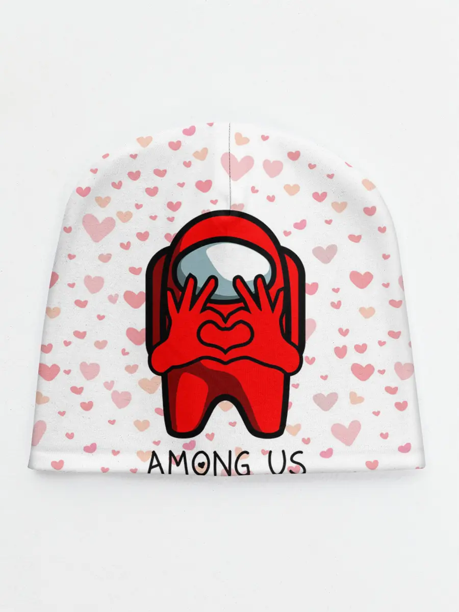 Детская шапка / AMONG US - СЕРДЕЧКО