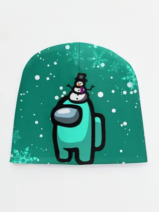 Детская шапка / AMONG US - СНЕЖНЫЙ