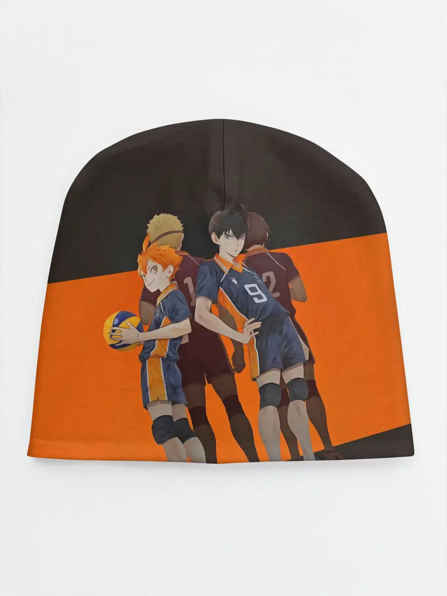 Детская шапка / Karasuno оранжевая полоса