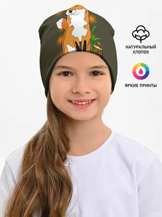 Детская шапка / Лиса в лесу