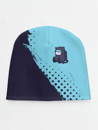 Детская шапка / AMONG US - Черный Котик