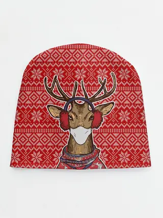 Детская шапка / Deer in a medical mask