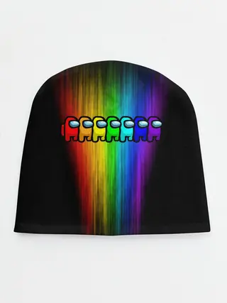 Детская шапка / AMONG US - РАДУГА