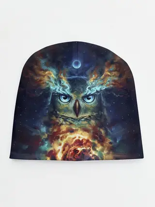Детская шапка / Сова Космос