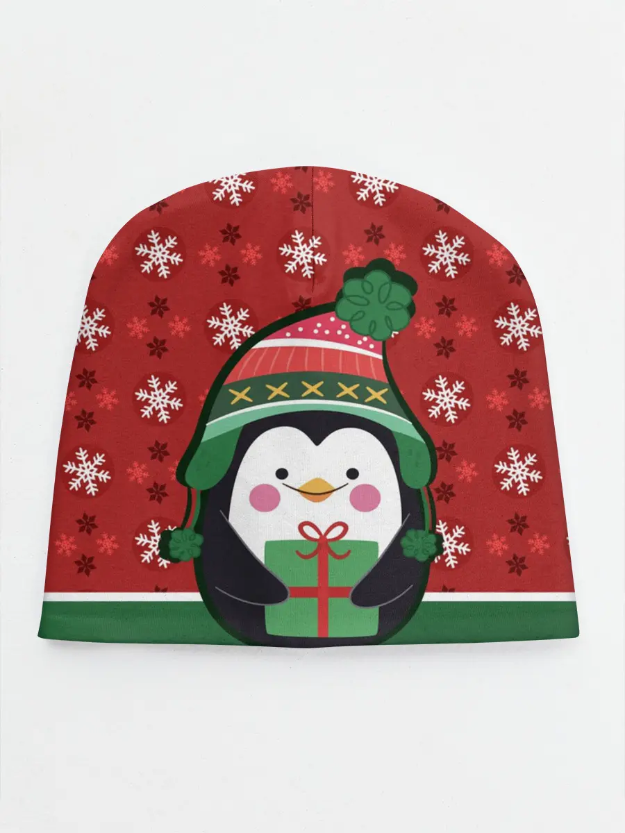 Детская шапка / Пингвин. Новый год